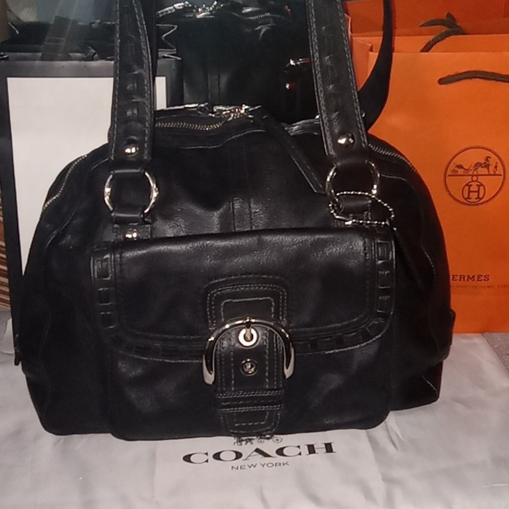 COACH Leather Dome Satchel.